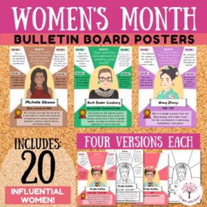 Women’s History Month | Influential Women Bulletin Board Posters